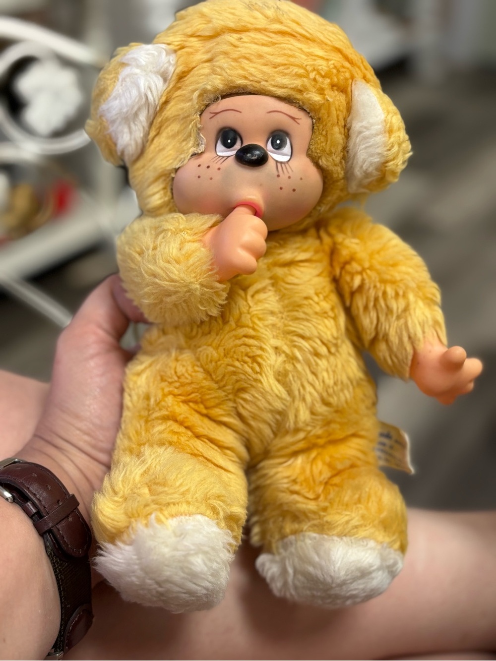 Vintage Gerber NYC “Thumb Sucking Puppy” Plush Doll,1985  Collectible